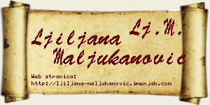 Ljiljana Maljukanović vizit kartica